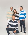 Poloshirt KARIBAN Gestreepte uniseks polo lange mouwen voor bedrukking &amp; borduring