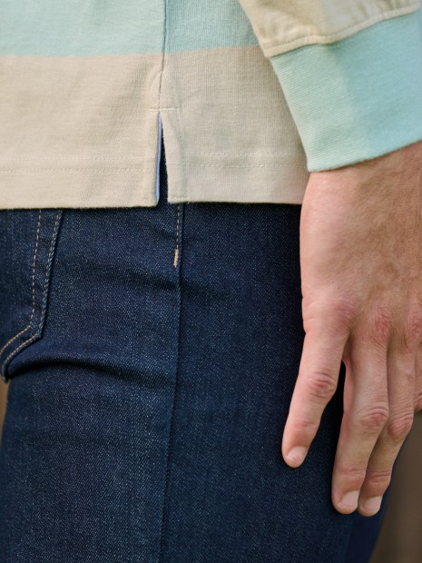 Polos à personnaliser KARIBAN Polo rugby rayé manches longues unisexe 