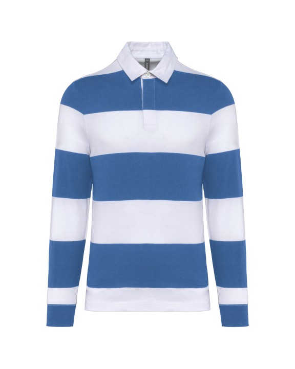 Polo personnalisable KARIBAN Polo rugby rayé manches longues unisexe
