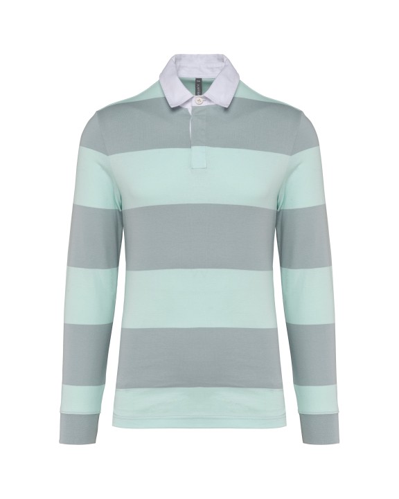 Polo personnalisable KARIBAN Polo rugby rayé manches longues unisexe