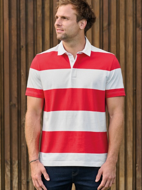 Polos à personnaliser KARIBAN Polo rugby rayé manches courtes unisexe 