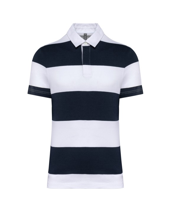 Polo personnalisable KARIBAN Polo rugby rayé manches courtes unisexe