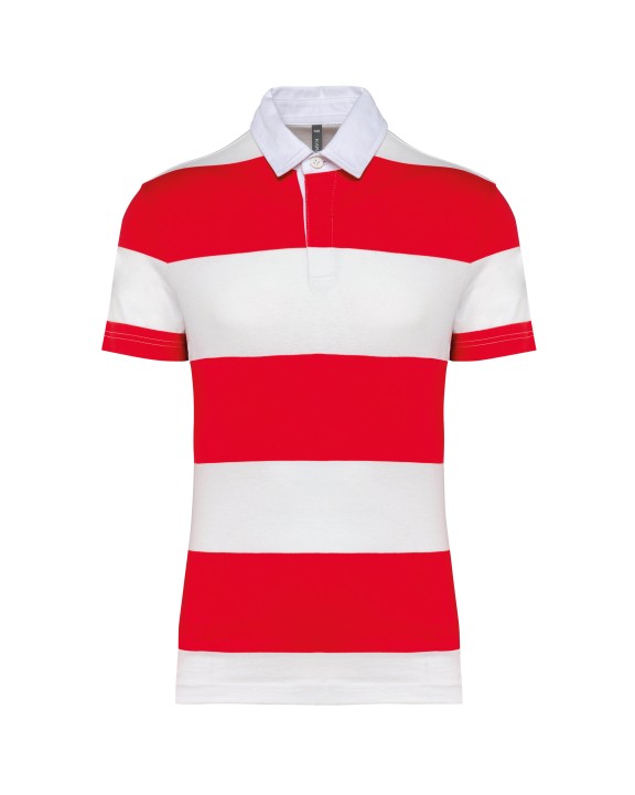 Polo personnalisable KARIBAN Polo rugby rayé manches courtes unisexe