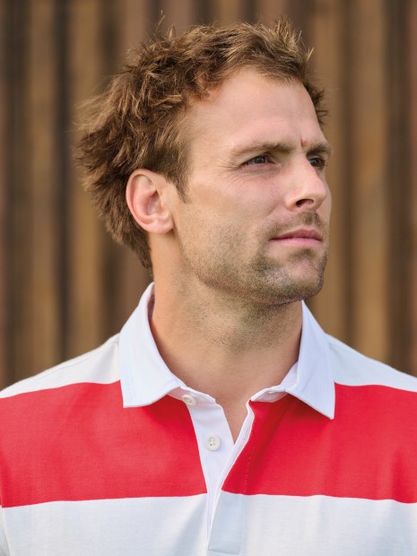 Polos à personnaliser KARIBAN Polo rugby rayé manches courtes unisexe 