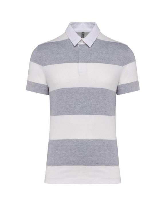 Polo personnalisable KARIBAN Polo rugby rayé manches courtes unisexe