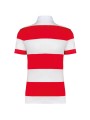 KARIBAN Polo rugby rayé manches courtes unisexe red / white stripes personnalisable