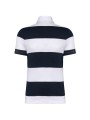 KARIBAN Polo rugby rayé manches courtes unisexe navy / white stripes personnalisable