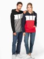 Sweat-shirts à personnaliser KARIBAN Sweat-shirt tricolore à capuche unisexe 