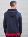 Sweat-shirts à personnaliser KARIBAN Sweat-shirt tricolore à capuche unisexe 