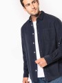 Chemises à personnaliser KARIBAN Chemise manches longues en velours homme 