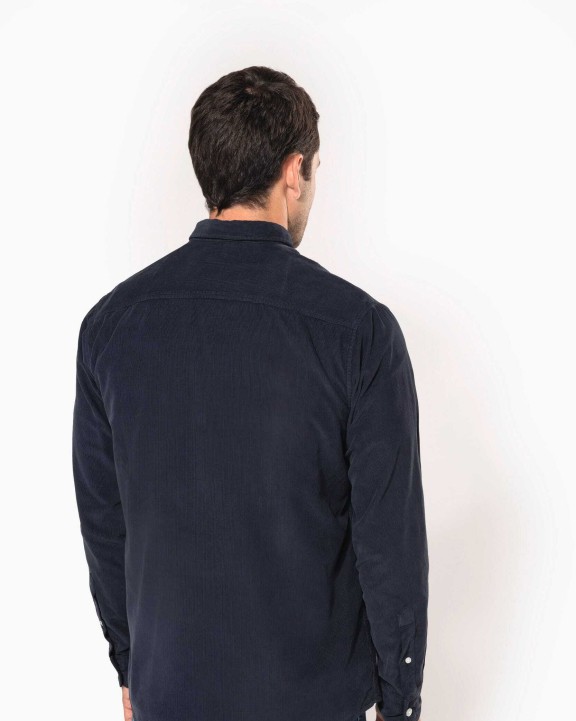 Chemise personnalisable KARIBAN Chemise manches longues en velours homme