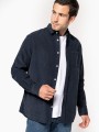 Chemises à personnaliser KARIBAN Chemise manches longues en velours homme 