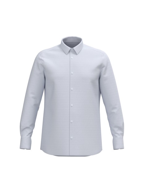 KARIBAN Chemise oxford manches longues homme blanc personnalisable
