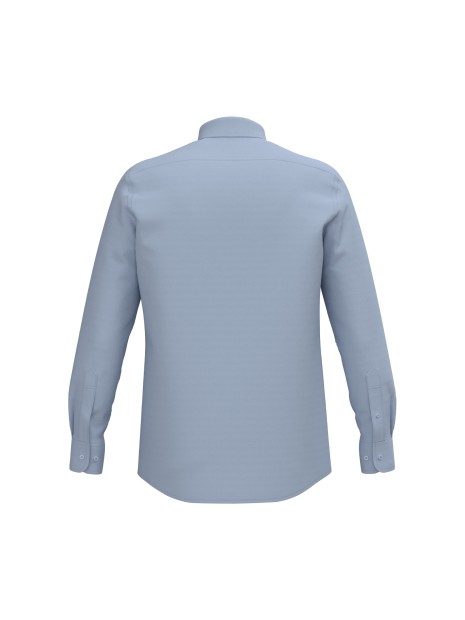 KARIBAN Chemise oxford manches longues homme bleu oxford personnalisable