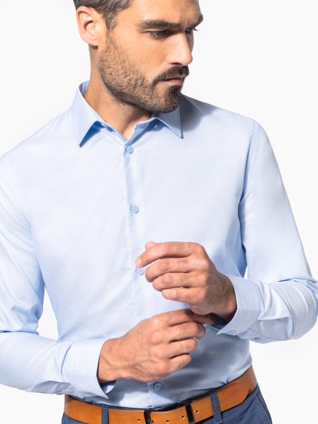Chemises à personnaliser KARIBAN Chemise oxford manches longues homme 