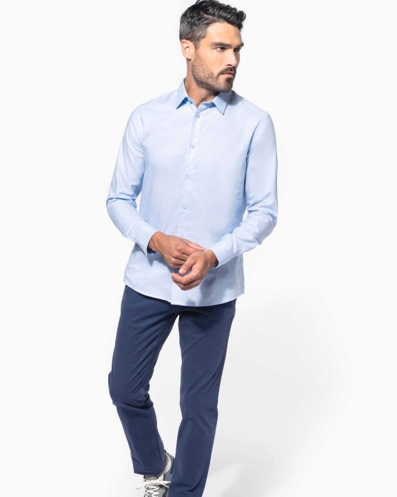 KARIBAN Oxford-Hemd mit langen Ärmeln für Herren Hemd personalisierbar