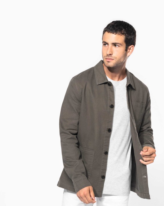 KARIBAN Hemdjacke für Herren Jacke personalisierbar