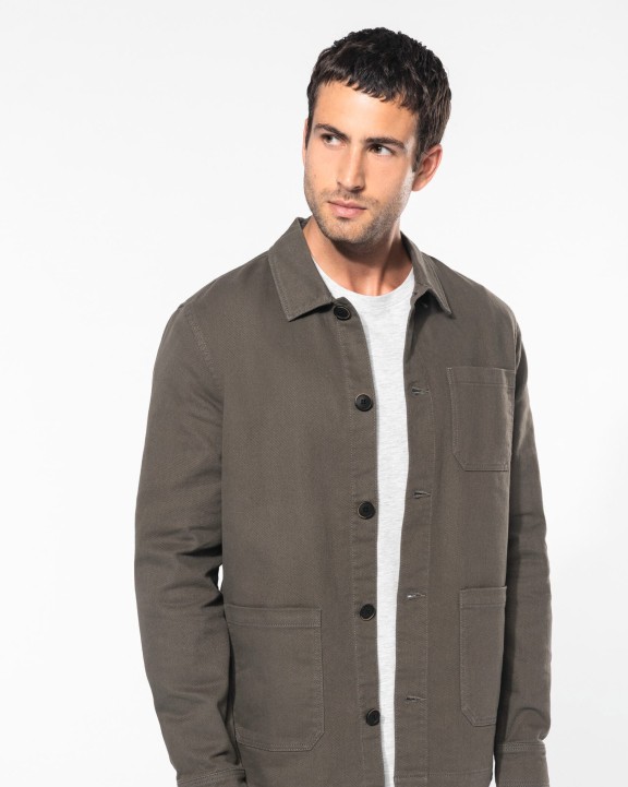 KARIBAN Hemdjacke für Herren Jacke personalisierbar