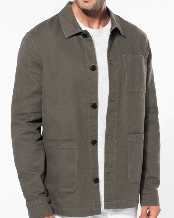 KARIBAN Hemdjacke für Herren Jacke personalisierbar