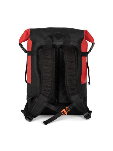 KIMOOD Sac à dos imperméable avec sangles de compression rouge/noir personnalisable