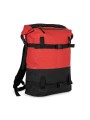 KIMOOD Sac à dos imperméable avec sangles de compression rouge/noir personnalisable