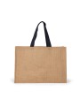 KIMOOD Sac shopping XL naturel/bleu marine personnalisable