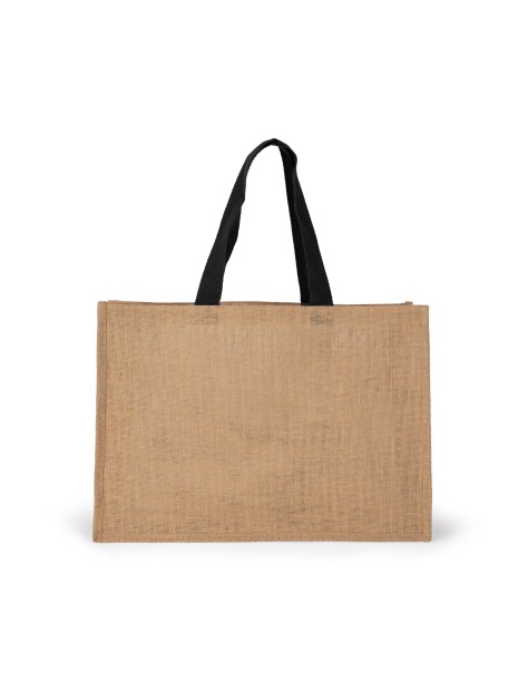 KIMOOD Sac shopping XL naturel/noir personnalisable