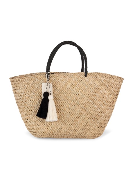 KIMOOD Panier shopping en paille straw personnalisable