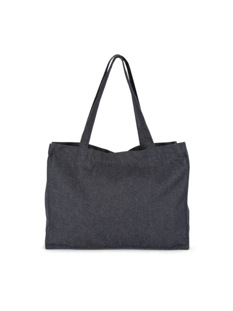 KIMOOD Grand sac shopping denim recycled denim personnalisable