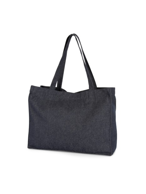 KIMOOD Grand sac shopping denim recycled denim personnalisable