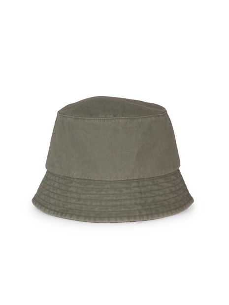 K-UP Bob vintage washed organic khaki personnalisable