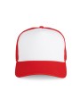 K-UP Casquette trucker - 5 panneaux rouge/blanc personnalisable