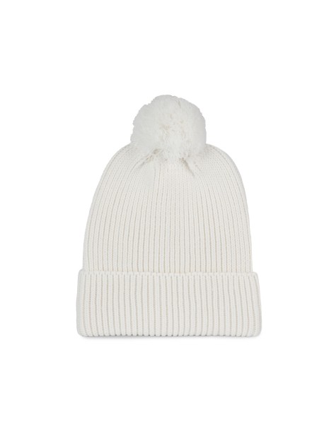 K-UP Bonnet avec pompon off white personnalisable