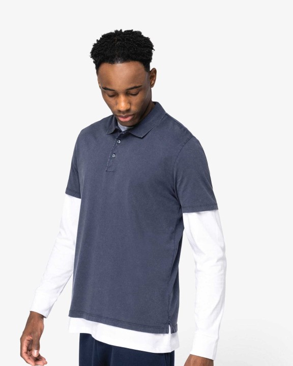 Polos personnalisable NATIVE SPIRIT Polo écoresponsable délavé en jersey homme