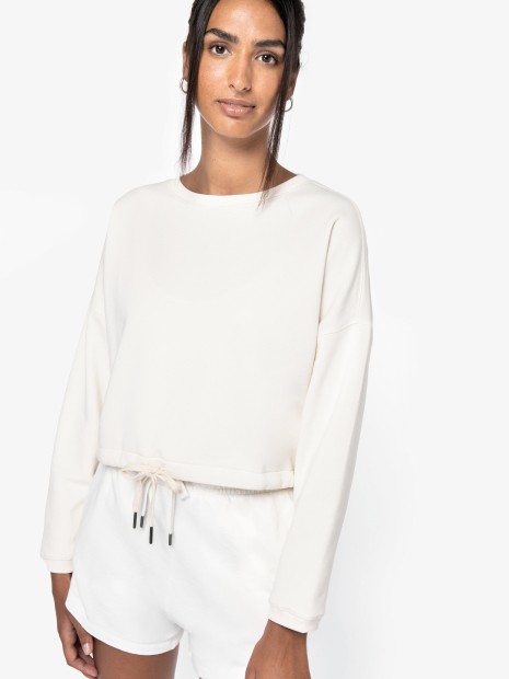Sweat-shirts à personnaliser NATIVE SPIRIT Sweat-shirt écoresponsable à col rond oversize crop femme 