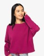 NATIVE SPIRIT Umweltfreundliches cropped Oversize Damen Sweatshirt mit Rundhalsausschnitt Sweatshirt personalisierbar