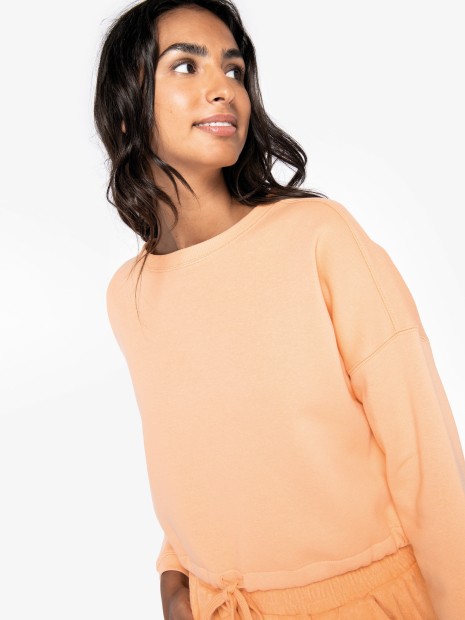 Sweat-shirts à personnaliser NATIVE SPIRIT Sweat-shirt écoresponsable à col rond oversize crop femme 