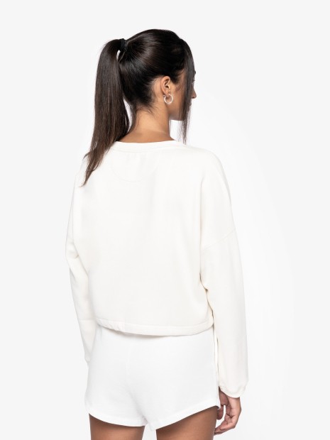 Sweat-shirts à personnaliser NATIVE SPIRIT Sweat-shirt écoresponsable à col rond oversize crop femme 