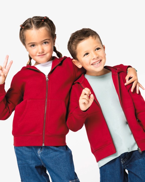 NATIVE SPIRIT Umweltfreundliches Kinder-Hoodie mit Reißverschluss Sweatshirt personalisierbar