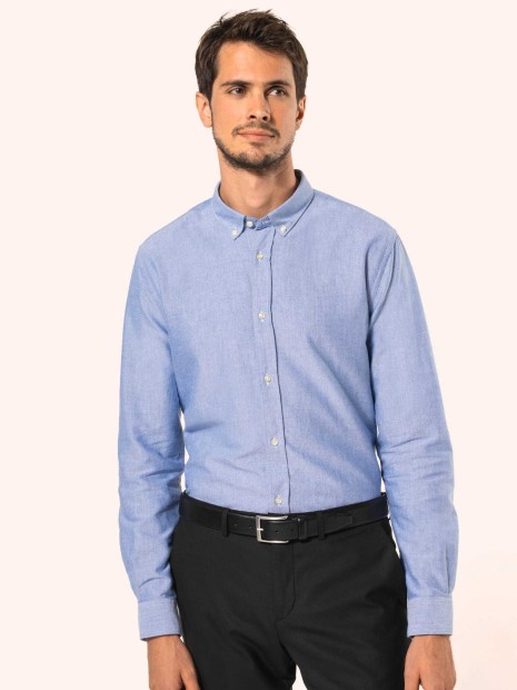 Chemises à personnaliser KARIBAN Chemise Oxford manches longues homme 