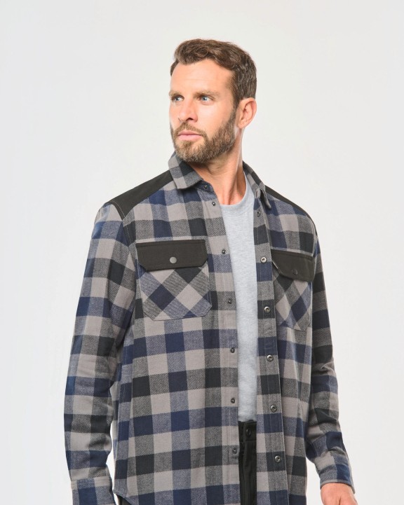 Chemise personnalisable WK. DESIGNED TO WORK Chemise à carreaux avec poches homme