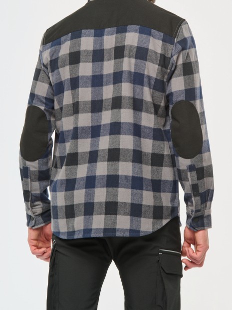 Chemises à personnaliser WK. DESIGNED TO WORK Chemise à carreaux avec poches homme 