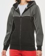 WK. DESIGNED TO WORK Umweltfreundliche, zweifarbige Molton-Kapuzenjacke mit Reißverschluss, Unisex Jacke personalisierbar