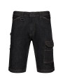 WK. DESIGNED TO WORK Bermuda denim multipoches homme black rinse personnalisable
