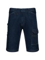 WK. DESIGNED TO WORK Bermuda denim multipoches homme blue rinse personnalisable