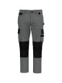WK. DESIGNED TO WORK Pantalon de travail bicolore homme gris argenté/noir personnalisable