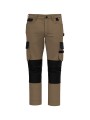 WK. DESIGNED TO WORK Pantalon de travail bicolore homme camel / black personnalisable