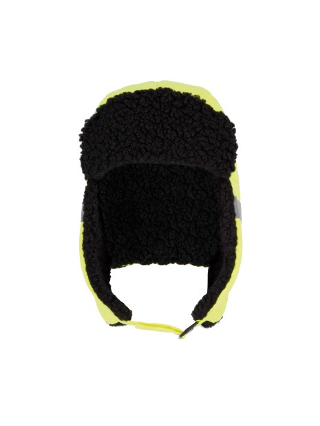 WK. DESIGNED TO WORK Casquette rembourrée avec rabats pour les oreilles fluorescent yellow personnalisable