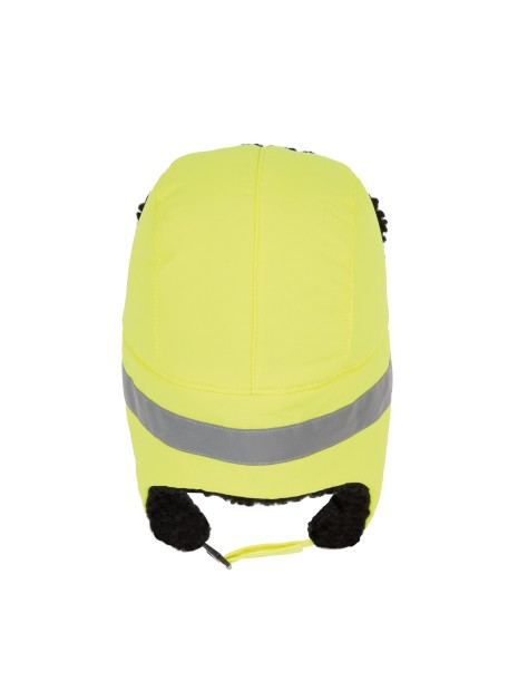 WK. DESIGNED TO WORK Casquette rembourrée avec rabats pour les oreilles fluorescent yellow personnalisable