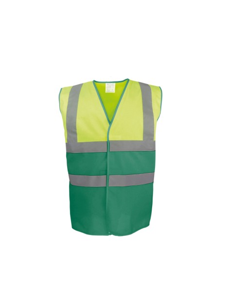 YOKO Gilet haute visibilité bicolore hi vis yellow/paramedic green personnalisable
